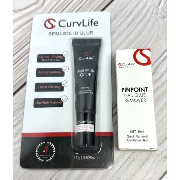 Other - NEW unopened CurvLife Pinpoint Nail Glue Remover & Semi Solid Glue